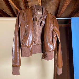 Vintage 'Paris Blues' Faux Leather Jacket